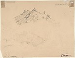The Bode Valley with Rocks and Trees; verso: Landscape Studies, Karl Blechen (German, Cottbus 1798–1840 Berlin), Graphite, brush and gray wash