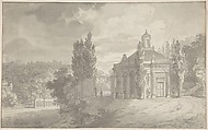 Garden Pavillion, E. Ender  Austrian (?), Brush and brownish-gray wash over graphite