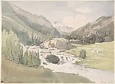 Mountain Valley, Thomas Ender  Austrian, Watercolor over graphite