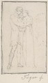 Man Embracing Woman with Child in Her Arms, Heinrich Friedrich Füger  German, Graphite; framing lines in graphite