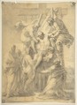 Descent From the Cross, Anonymous, Italian, 16th century  Italian, Black chalk