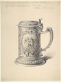 Preparatory Drawing for an Illustration of a Tankard from the Demidov Collection, C. Prosdocimi Italian, Pen and ink