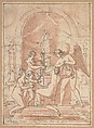 Mythological Subject, Anonymous, Italian, 19th century  Italian, Pen and ink, washed with pink
