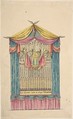 Design for a Fanciful Organ, Joseph Ignaz Gurk  Austrian, Pen and black and brown ink, and watercolor