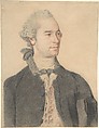 Portrait of a Man, Jean Etienne Liotard Swiss, Red and black chalk on off-white laid paper, verso worked in black chalk (in area corresponding to the sitter's jacket on the recto)