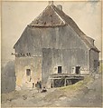 Watermill, Ernst Erwin Oehme (German, Dresden 1831–1907 Dresden), Watercolor