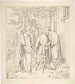 Tobias Takes Leave of his Father, Carl Gottlieb Peschel  German, Graphite