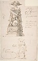 Designs for Decorations in the Throne Room, Royal Palace, Milan, Anonymous, Italian, 19th century  Italian, Sepia and wash