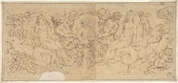 Design for a Coffer, Anonymous, Italian, 19th century  Italian, Ink