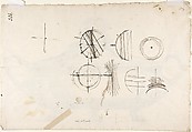 Tureen, Finial with Mask, Anonymous, Italian, 19th century, Pen and ink and wash