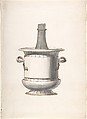 Wine Cooler with Bottle, Anonymous, Italian, 19th century  Italian, Pen and ink and wash