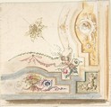 Design for a Ceiling Decoration, Anonymous, Italian, 19th century  Italian, Watercolor