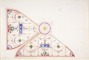 Design for a Painted Ceiling, Anonymous, Italian, 19th century  Italian, Watercolor
