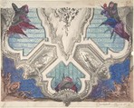 Design for a Painted Ceiling, Anonymous, Italian, 19th century  Italian, Watercolor
