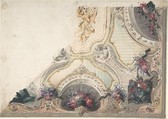 Design for a Painted Ceiling, Anonymous, Italian, 19th century  Italian, Watercolor