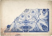 Design for a Painted Ceiling, Anonymous, Italian, 19th century  Italian, Watercolor