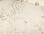 Design for a Painted Ceiling, Anonymous, Italian, 19th century, Watercolor