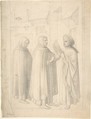 Scene with a Saint, Anonymous, Italian, 19th century Italian, Graphite