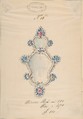 One of Twenty-Three Sheets of Drawings of Glassware (Mirrors, Chandeliers, Goblets, etc.), Compagnia di Venezia e Murano  Italian, Tissue, with pencil, pen and ink, and watercolor