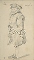 Standing Man, Johann Christian Reinhart  German, Black chalk