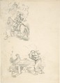 Two Designs for Illustration, Adrian Ludwig Richter German, Graphite