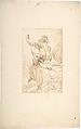 Roman Warriors, Johann Elias Ridinger (German, Ulm 1698–1767 Augsburg), Graphite, pen and brown ink