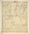 The Annunciation, Wilhelm Schadow  German, Pen and black ink on tracing paper, laid down on vellum
