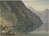 Wooded Shore at the King's Lake (Königssee), Johann Heinrich Schilbach  German, Bodycolor