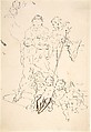 Saint Anthony and the Christ Child Surrounded by Cherubs, Martin Johann Schmidt  Austrian, Pen and black ink