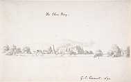 View of the castle at Oberbürg, Georg Christoph Eimmart the Younger German, Graphite and wash
