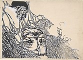 Design for a Book Illustration with an Owl, Hugo Steiner-Prag  Czech, Brush and black and gray ink, white gouache on board.