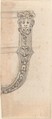 Design for a Clasp or Buckle, Anonymous, Italian, 17th or 18th century  Italian, Black chalk or graphite
