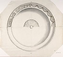 Tray or Platter with Two Alternate Designs, Anonymous, Italian, 19th century  Italian, Pen and ink and wash