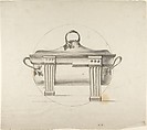 Tureen, Anonymous, Italian, 19th century  Italian, Pen and ink and wash
