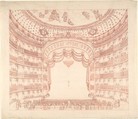 Empty Stage, Anonymous, Italian, 19th century  Italian, Pencil and red ink