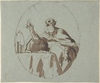Saint Jerome, Georg Anton Urlaub German, Pen and brown ink, over a sketch in black chalk