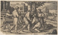 Return of the Prodigal Son, from The History of the Prodigal Son, Sebald Beham German, Engraving; fourth of four states