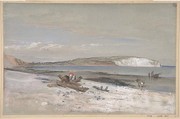 Culver Cliff, Isle of Wight, William Dyce  British, Scottish, Watercolor, colored chalks and gouache (bodycolor) over graphite