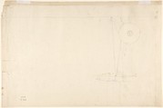 Composition from the "Tragedies of Aeschylus," plate 17 (recto); Goddess statue from "The Suppliants," plate 7 (verso), After John Flaxman (British, York 1755–1826 London), Graphite