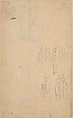 Sheet of studies with female figure kneeling and embracing standing figure, John Flaxman (British, York 1755–1826 London), Pen and black ink, brush and gray wash, graphite