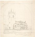 Proposed Restoration of the Church of the Holy Trinity and St. Mary, Old Clee, Lincolnshire, James Fowler  British, Graphite