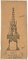 Design for a Font Cover, Ernest Geldart British, Pen and black ink