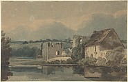 Easby Abbey, After Thomas Girtin (British, London 1775–1802 London), Watercolor on off-white artist's board