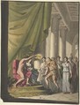 Allegory of Victory: Soldier Being Crowned by Laurels, Franz von Hauslab the Younger (Austrian, Vienna 1798–1883), Watercolor with touches of gouache