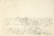 Landscape with Acquaduct near Smyrna, Franz von Hauslab the Younger  Austrian, Graphite; squared in graphite