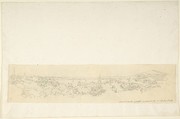 Landscape near Constantinople, Franz von Hauslab the Younger  Austrian, Pencil on tracing paper, mounted (backward) on paper.