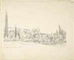 Landscape with Bridge, Franz von Hauslab the Younger  Austrian, Graphite