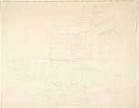 Sketch of Building, Franz von Hauslab the Younger  Austrian, Graphite; squared in graphite