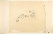 Statue of a Knight, Franz von Hauslab the Younger  Austrian, Pencil on tracing paper.  Mounted on wove paper.