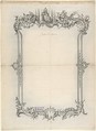 Design for Frame with Ecclesiastical Motifs, Johann Oktavian Salver German, Brush and black ink, and gray ink over traces of black chalk; flaps of paper added to original and folded under at top and bottom; ncised for transfer